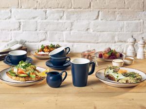 GenWare Porcelain Matt Blue Saucer 13.5cm/ 5.25 (Pack of 6) - 182113MBL - 3
