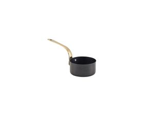 GenWare Black Vintage Steel Mini Sauce Pan 7 x 3.75cm (Pack of 6) - SMS7BKV - 1