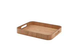 GenWare Light Wood Veneer Butlers Tray 35.5 x 28cm - WVT-B3528L - 1