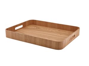 GenWare Light Wood Veneer Butlers Tray 50 x 38cm - WVT-B5038L - 1