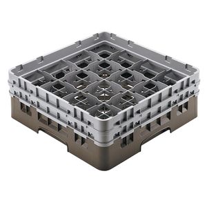 Cambro H155mm Brown 16 Compartment Camrack - 1