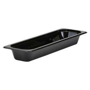 Cambro 65mm Deep 2/4 Black Polycarbonate GN Pan - 1