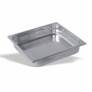 Pujadas GN Pro 65mm Deep 2/3 Stainless Steel Perforated Gastronorm - 1