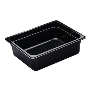 Cambro 100mm Deep 1/2 Black Polycarbonate GN Pan - 1