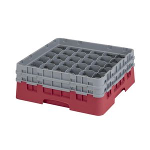 Cambro H133mm Cranberry 36 Compartment Camrack - 1