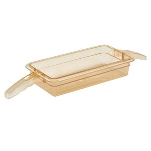Cambro Double Handled High Heat 1/3 Food Pan Amber - 1