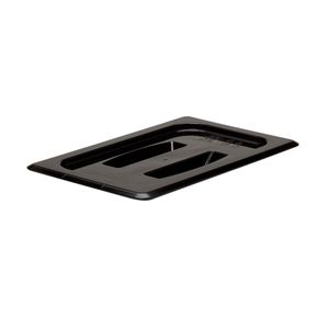Cambro Black 1/4 GN Cover w/Handle - 1