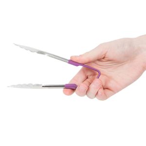 Vollrath Purple One-piece Kool-Touch Utility Grip Tong 152mm - 3