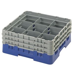 Cambro H174mm Navy 9 Compartment Camrack - 1