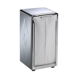 San Jamar Stainless Steel Tallfold Tabletop Napkin Dispenser - 1