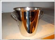 S/St. Wine Bucket Tulip Design -St/St Handles - T502 - 3