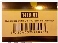 GW Saucepan (No Lid) 1.9L - 16 x 10cm (Dia x H) - 1416-01 - 10