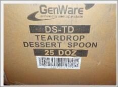 Genware Teardrop Dessert Spoon 18/0 (Dozen) - DS-TD - 8