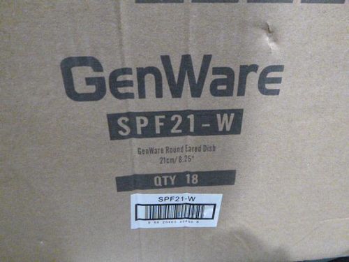 GenWare Round Eared Dish 21cm/ 8.25 (Pack of 6) - SPF21-W - 6