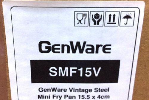 GenWare Vintage Steel Mini Fry Pan 15.5 x 4cm (Pack of 6) - SMF15V - 17