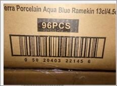 Terra Porcelain Aqua Blue Ramekin 13cl/ 4.5oz (Pack of 12) - RAM-PBL4 - 10