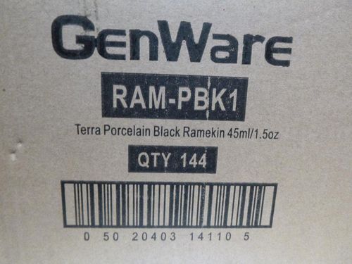 Terra Porcelain Black Ramekin 45ml/ 1.5oz (Pack of 12) - RAM-PBK1 - 7