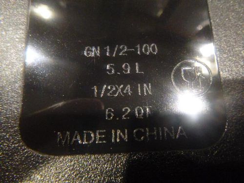 1/2 -Polycarbonate GN Pan 100mm Black - PCB12-100 - 14