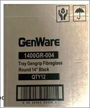 Tray Gengrip Fibreglass Round 14 Black - 1400GR-004 - 12