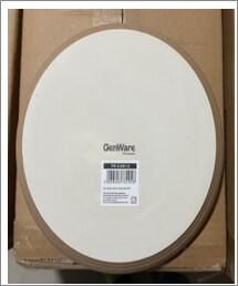 GenWare Kava White Stoneware Ribbed Plate 18cm (Pack of 6) - PR-KWR18 - 5