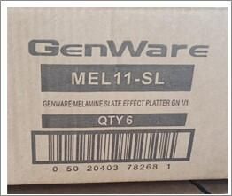 GenWare Melamine Slate Effect Platter GN 1/1 - MEL11-SL - 8