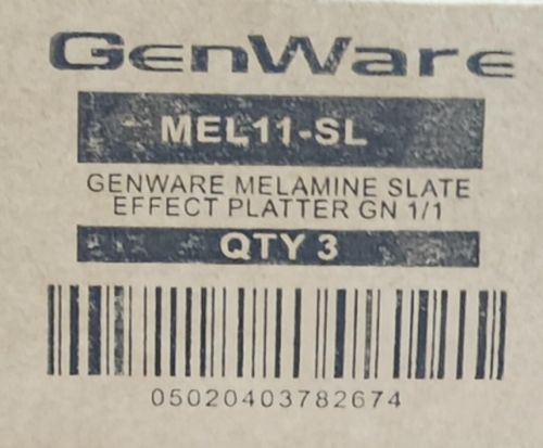 GenWare Melamine Slate Effect Platter GN 1/1 - MEL11-SL - 11