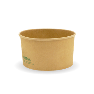 BioPak 1000ml Kraft Salad BioBowl (Pack of 400) - BB-BL-LARGE-UK - 1