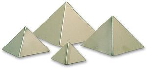 Set Of 6 Stainless Steel Pyramids Square Base 9x9x6cm - 11793-02 - 1
