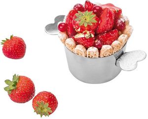 Stainless Steel Charlotte Mould With Lugs And No Lid 10cm - 11440-01 - 1