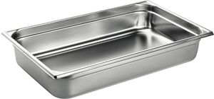Bourgeat Stainless Steel Gastronorm Container - Without Handles - Gn 1/1 Depth 5.5cm - 12435-06 - 1