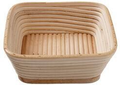 Square Moulded Rattan Banneton Basket 22x22cm - 10769-03 - 1