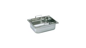 Bourgeat Stainless Steel Gastronorm Container - With Folding Handles - Gn 1/2 Depth 6.5cm - 10205-09 - 1