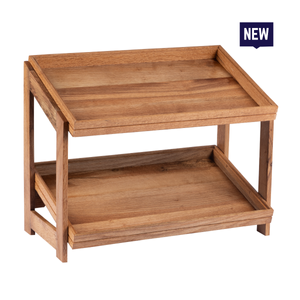 Bonzer 2-Tier Stand GN 1/1 - Oak 53 x 32.5 x H 44 cm - 13101-04 - 1