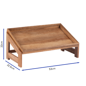 Bonzer 1-Tier Stand GN 1/1 - Oak 53 x 32.5 x H 22 cm - 13101-02 - 3