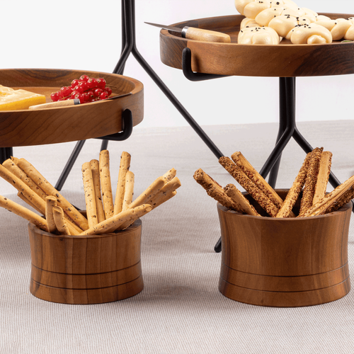 Bonzer Buffet Concave Bowl - Medium - Walnut Ø14 x H 9 cm - 13095-08 - 4