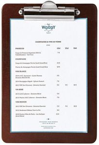 Menu Clipboard Dark Wood A5 25x17cm - 010333 - 1