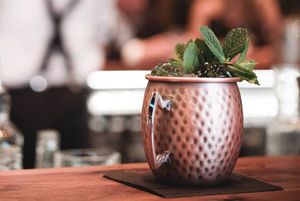2 Matte Moscow Hammered Copper Tumblers 50 Cl - 020110 - 1