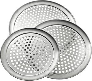 Round Aluminium Perforated Pizza Baking Tray 9 Mm Diameter 30.5cm - 13085-02 - 1