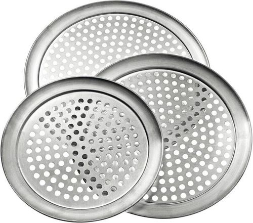 Round Aluminium Perforated Pizza Baking Tray 9 Mm Diameter 33cm - 310467 - 1