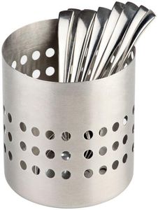 Stainless Steel Perforated Cutlery Pot 10x10cm - 403523 - 1