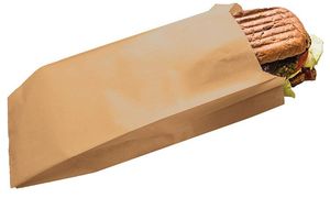 Packet Of 1,000 White Greaseproof Paper Baguette Sandwich Bags 120x310 Mm With 40 Mm Gussets - 718111 - 1