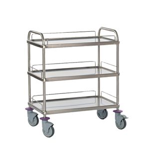 Serving Trolley - 3 Trays 80x50cm - With Rack - 778408 - 1