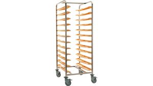 24-shelf Tray Clearing Trolley - Back To Back - Beige Slide Rails - For Trays Gn 1/1 - 786006 - 1