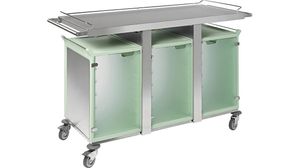 Ulysse Breakfast Trolley - 3x6 Gn 1/1 - With Clear Doors - With Imitation Stainless Steel Side Panels - 788322 - 1