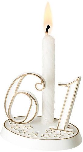 Box Of 10 White And Gold Numbers H 40 Mm For White Bases 877203, No. 5 - 877210 - 2