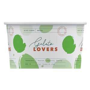 Box Of 1,000 (4 Bags Of 250) Lovers Paper Ice Cream Tubs Ø 75 Mm 11 Cl - 934156 - 1