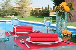 Box Of 700 (14 Packets Of 50) Red Airlaid Napkins 40x40cm - 915133 - 3