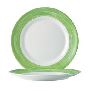 Arcoroc Brush Plates Green 235mm (24 Pack) - JK561 - 3