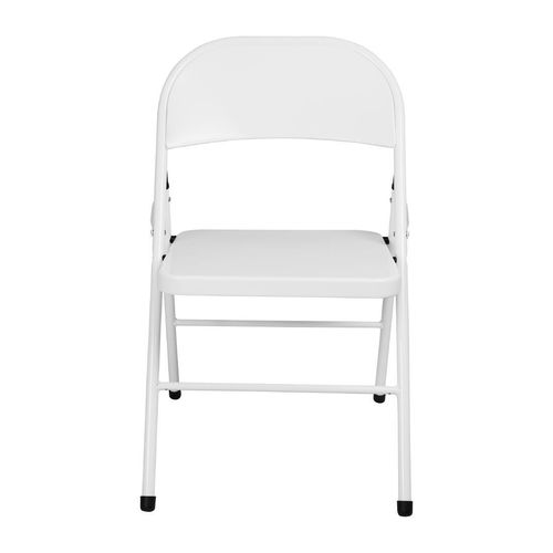 Bolero Folding Metal Chairs White (4 Pack) - JB870 - 3