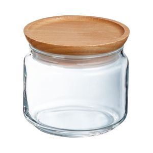 Luminarc Pure Jars & Wood Lids 500ml (6 Pack) - JK610 - 1